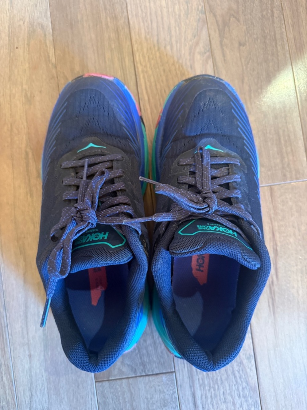 HOKA Torrent 2 Trail Running Shoes in Navy with Teal Accents - Picture 4 of 4